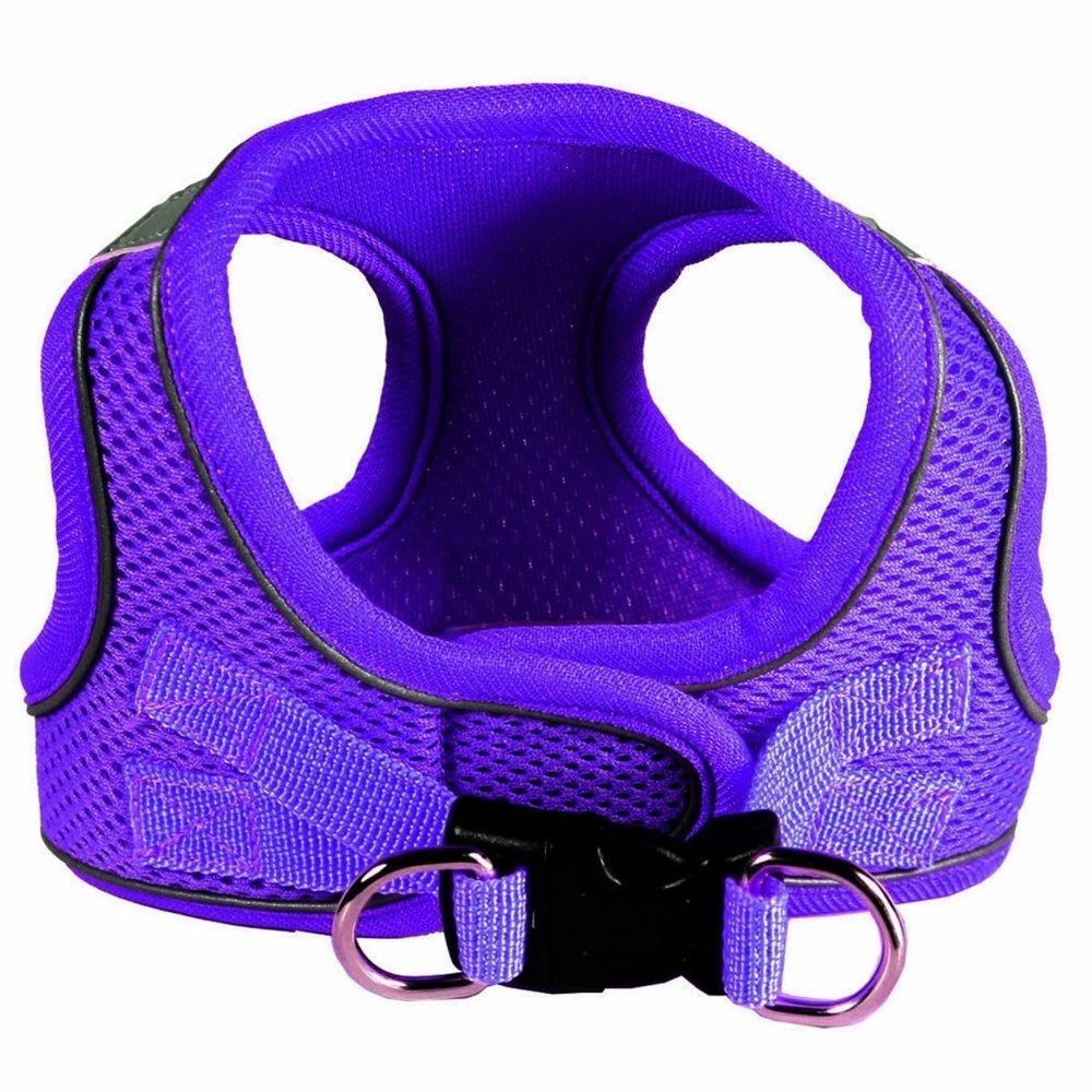 Pet Reflective Harness Vest - Purple Step-in Style - fits 10-12" chest